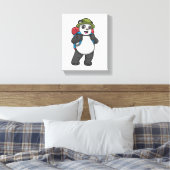 Toile Panda comme randonneur avec sac à dos (Insitu(Chambre))