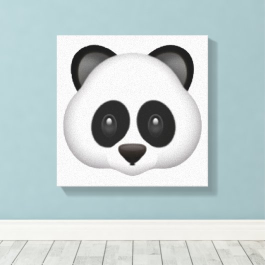 Toile Panda - Emoji (Insitu (Plancher de Bois))