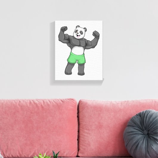 Toile Panda en Bodybuilder au Bodybuilding (Insitu(Salon))