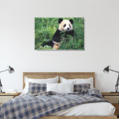 Toile Panda géant dans l'herbe, vallée de Wolong, Sichua (Insitu(Chambre))