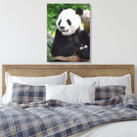 Toile Panda géant mangeant du bambou (Insitu(Chambre))