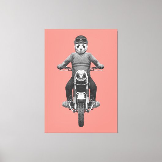 Toile Panda Motorcyle Rider (Recto)