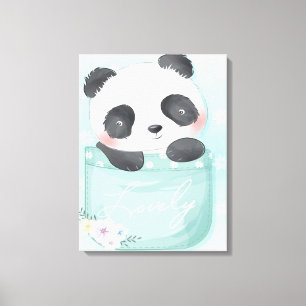 Toile Panda   Panda Mignonne Dans La Poche
