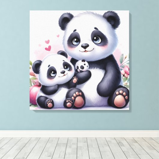 Toile Panda Parenthood (Insitu (Plancher de Bois))