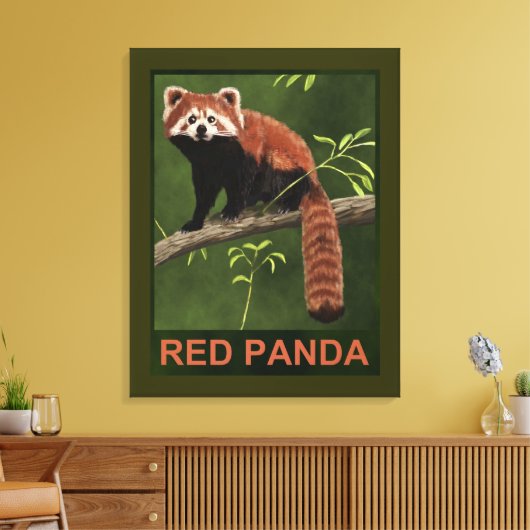 Toile Panda rouge (Insitu(Salon))