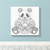 Toile Panda tribal inspiré 6 (Insitu (Plancher de Bois))