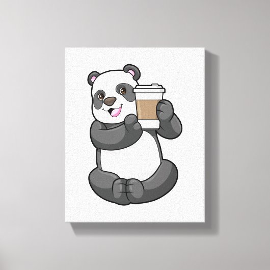 Toile Panda with Coffee to go (Recto)