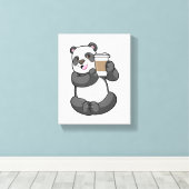 Toile Panda with Coffee to go (Insitu (Plancher de Bois))