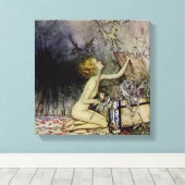 Toile "Pandora ouvre la boîte" par Arthur Rackham (Insitu (Plancher de Bois))