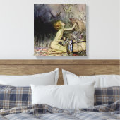 Toile "Pandora ouvre la boîte" par Arthur Rackham (Insitu(Chambre))