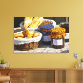 Toile Panier avec croissants et pains au chocolat. (Insitu(Salon))