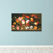 Toile Panier de fleurs, 1625 (Insitu (Plancher de Bois))