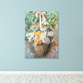 Toile Panier de fleurs de Paul de Longpre (Insitu (Plancher de Bois))