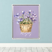 Toile Panier de fleurs d'iris violettes (Insitu (Plancher de Bois))