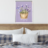 Toile Panier de fleurs d'iris violettes (Insitu(Chambre))
