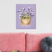 Toile Panier de fleurs d'iris violettes (Insitu(Salon))