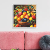 Toile "Panier de fruits Vintage (Insitu(Salon))