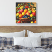 Toile "Panier de fruits Vintage (Insitu(Chambre))