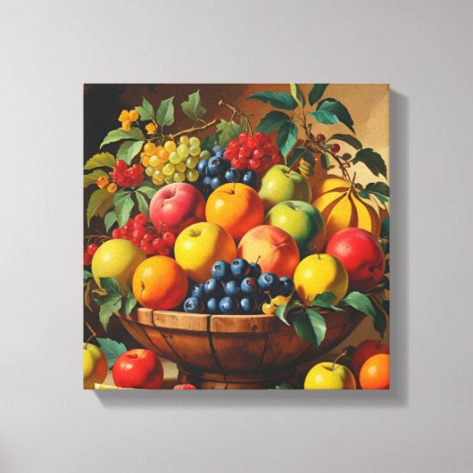 Toile "Panier de fruits Vintage (Recto)