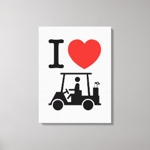 Toile Panier de golf I Heart (Love)