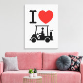 Toile Panier de golf I Heart (Love) (Insitu(Salon))