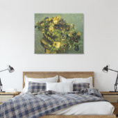 Toile Panier de Pansies Van Gogh sur une petite table (Insitu(Chambre))