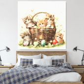 Toile Panier de Pâques de Chatte-Printemps (Insitu(Chambre))