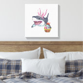 Toile Panier d'oeufs au lapin de Pâques mignon requin or (Insitu(Chambre))