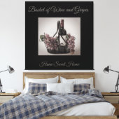 Toile Panier en fer forgé de vin et de raisins (Insitu(Chambre))