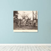 Toile Panier tiré par deux boeufs à Mandalay, Birmanie (Insitu (Plancher de Bois))