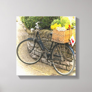 Toile Panier vintage Push Vélo Panier Pays