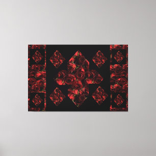 Toile Panneau Abstrait Plus Rouge Rose Canvas