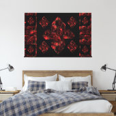 Toile Panneau Abstrait Plus Rouge Rose Canvas (Insitu(Chambre))