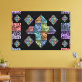 Toile Panneau Abstrait Plus Tulipe multicolore (Insitu(Salon))