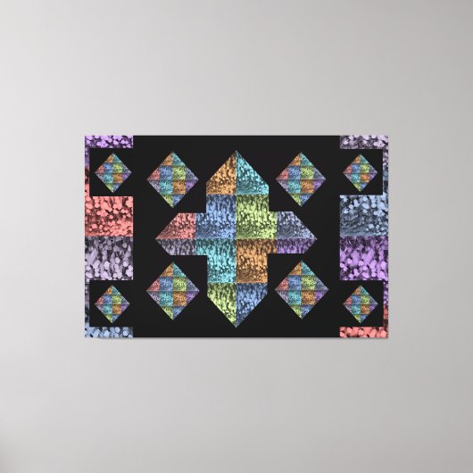 Toile Panneau Abstrait Plus Tulipe multicolore (Recto)