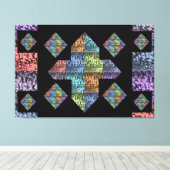 Toile Panneau Abstrait Plus Tulipe multicolore (Insitu (Plancher de Bois))