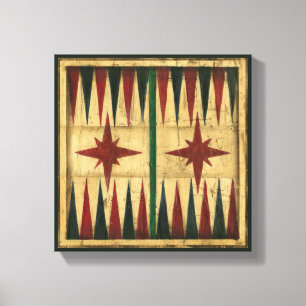 Toile Panneau antique de jeu de backgammon par le
