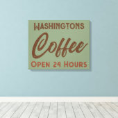 Toile Panneau café Vintage personnalisé (Insitu (Plancher de Bois))