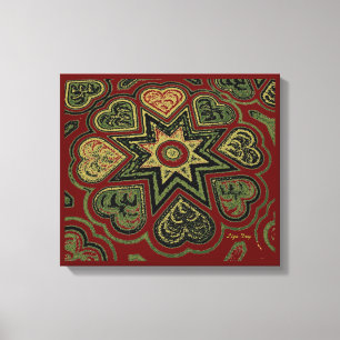 Toile Panneau 'Coeurs pleins d'amour' (Rustiques) (Bourg