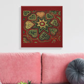 Toile Panneau 'Cœurs Pleins d'Amour' (Rustiques) (Bourgo (Insitu(Salon))