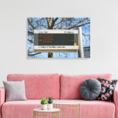 Toile Panneau d'arrêt de bus à Berlin (Insitu(Salon))