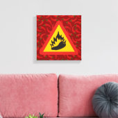 Toile Panneau de danger de piment chaud (Insitu(Salon))