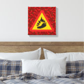 Toile Panneau de danger de piment chaud (Insitu(Chambre))