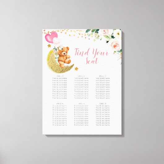 Toile Panneau de la carte de siège de l'ours en peluche  (Recto)