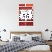 Toile Panneau de la route 66 sur brique (Insitu(Chambre))