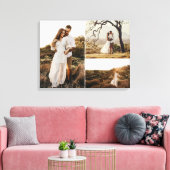 Toile Panneau de mariage personnalisable avec 3 photos d (Insitu(Salon))