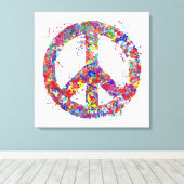 Toile Panneau de Paix, Déchets (Insitu (Plancher de Bois))