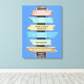 Toile Panneau de plage rustique coloré personnalisé (Insitu (Plancher de Bois))