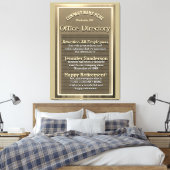 Toile Panneau de retrait Vintage or personnalisé (Insitu(Chambre))