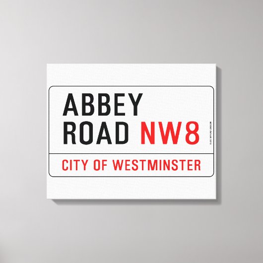 Toile Panneau de rue Abbey Road (Recto)